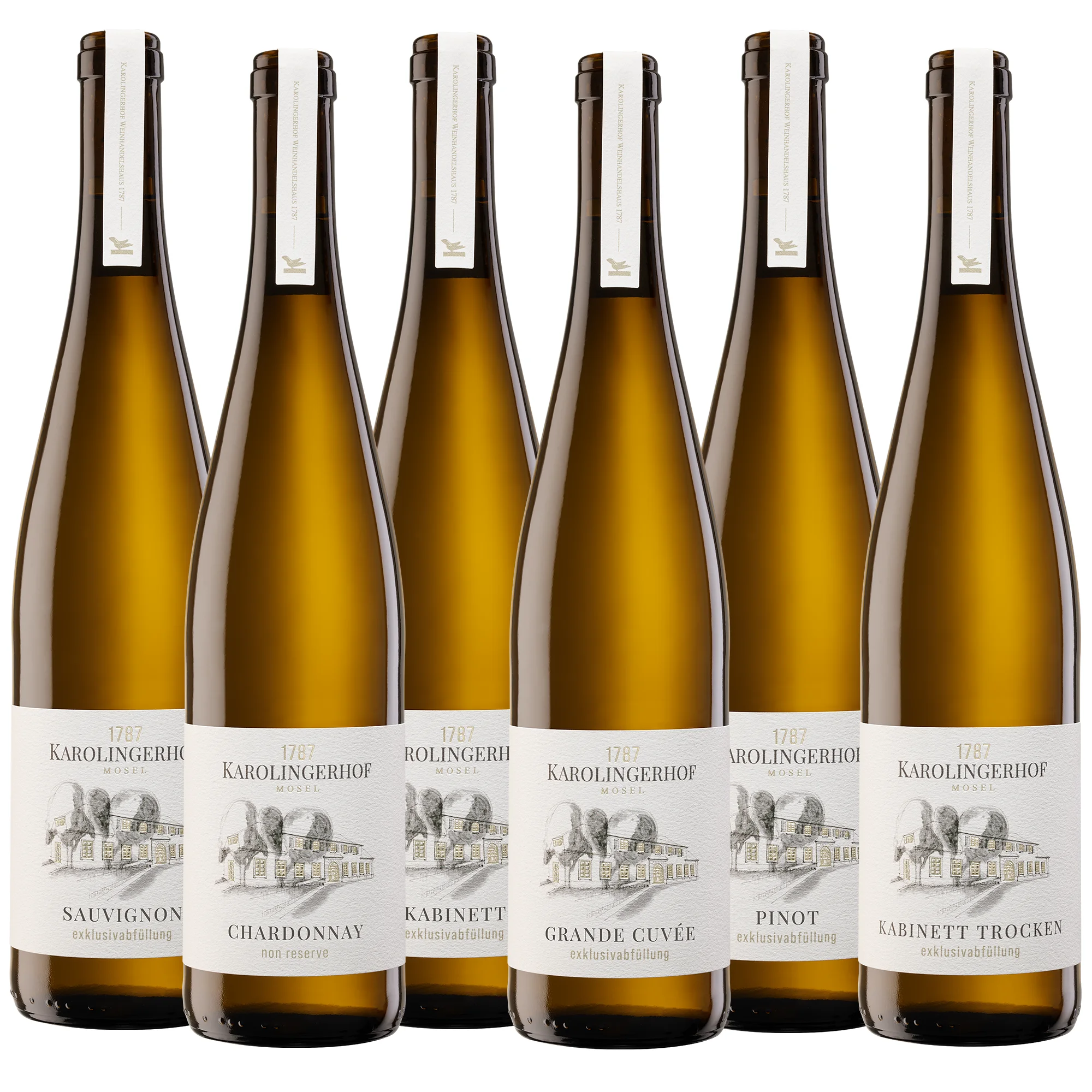 Das Wein Sortiment aus dem Weingut Karolingerhof in Kröv an der Mosel
