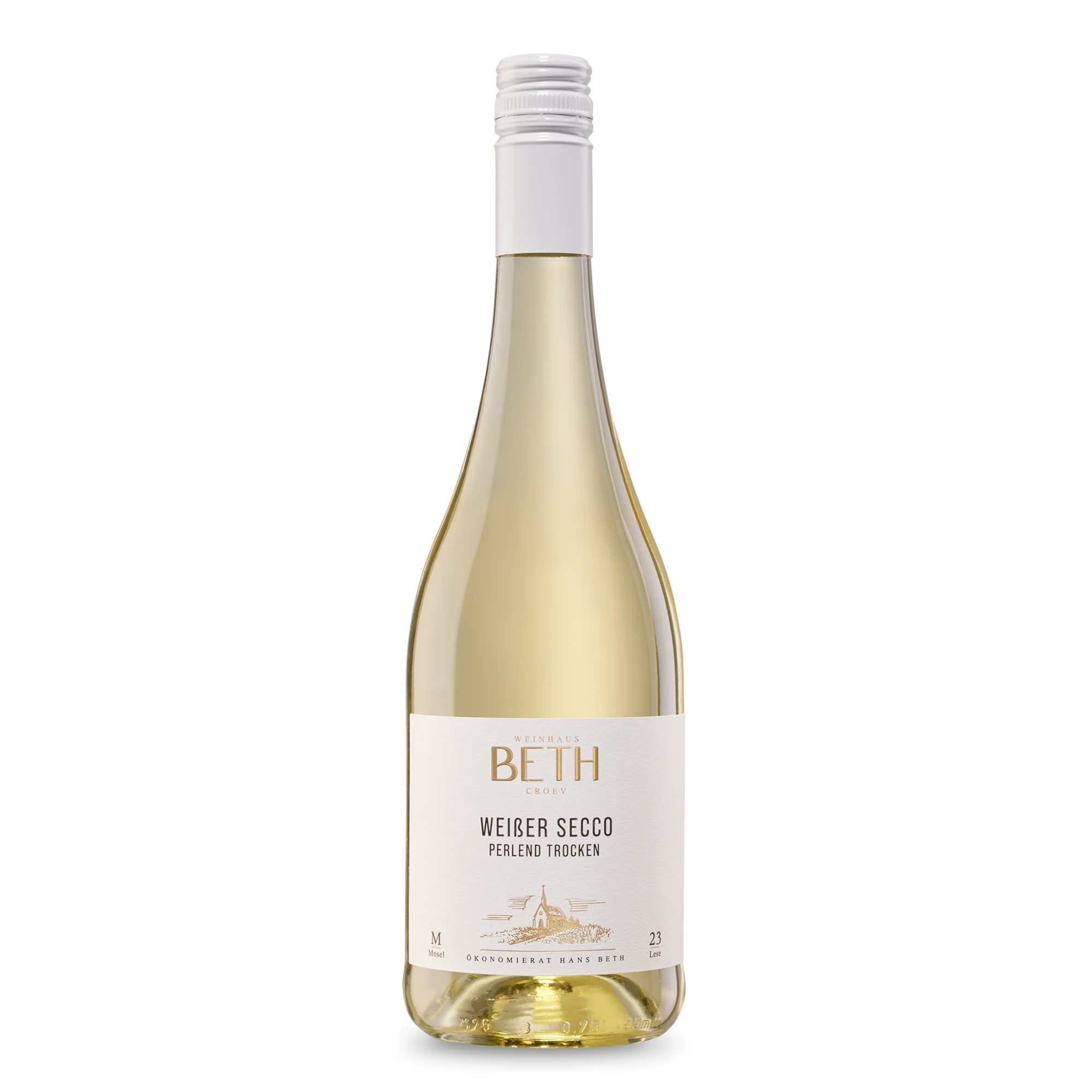 Weißer Secco trocken von der Mosel, erfrischender Aperitif mit feiner Perlage - Weinhaus Beth
