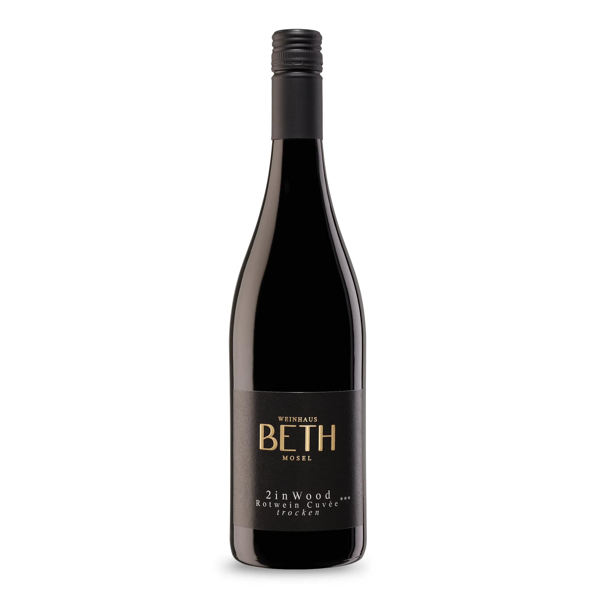 2inWood trocken, holzfassgereiftes Rotwein-Cuvée von Weinhaus Beth aus Kröv an der Mosel