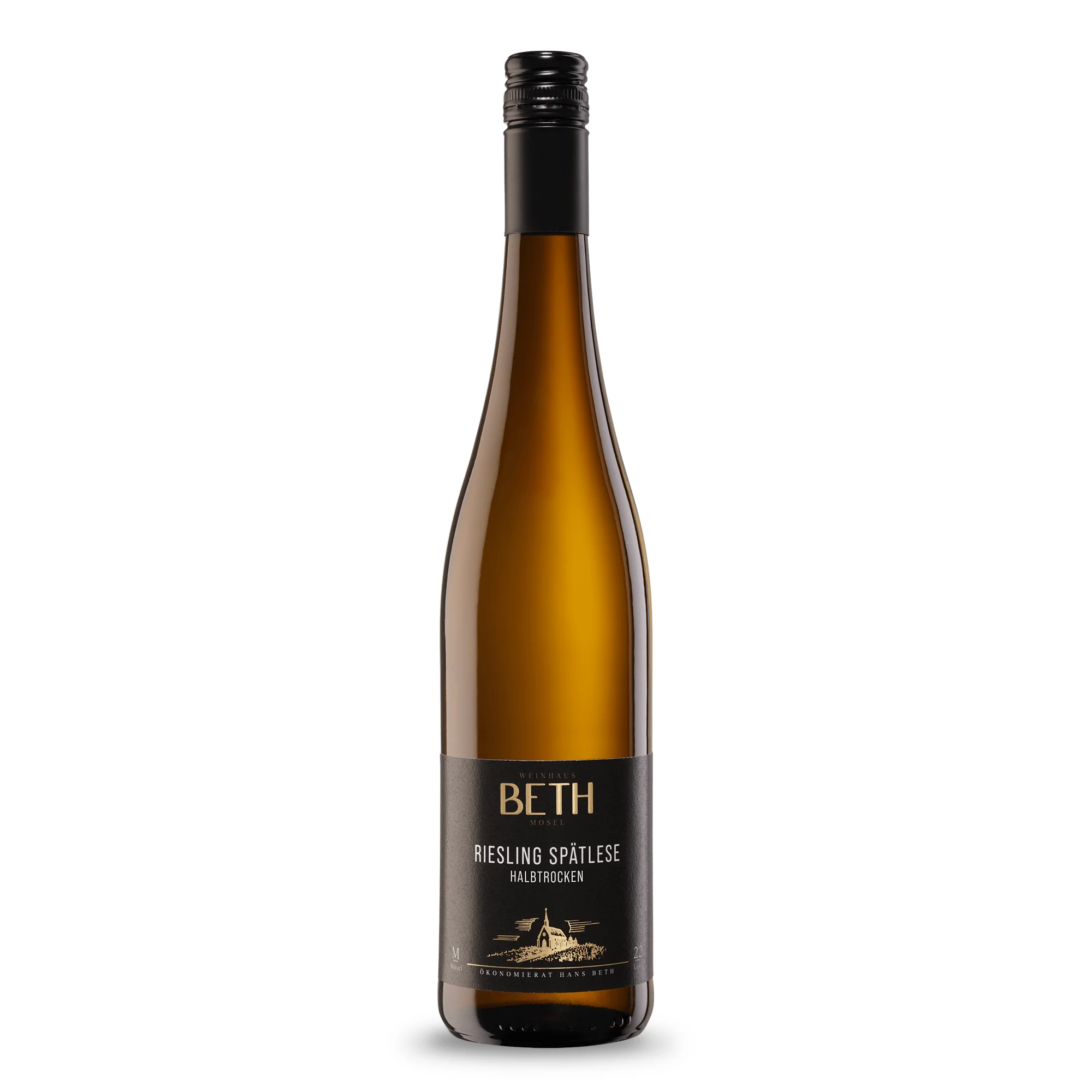 Beth's Riesling Spätlese halbtrocken von der Mosel, eleganter Weißwein mit feinem Süße-Säure-Spiel - Weinhaus Beth