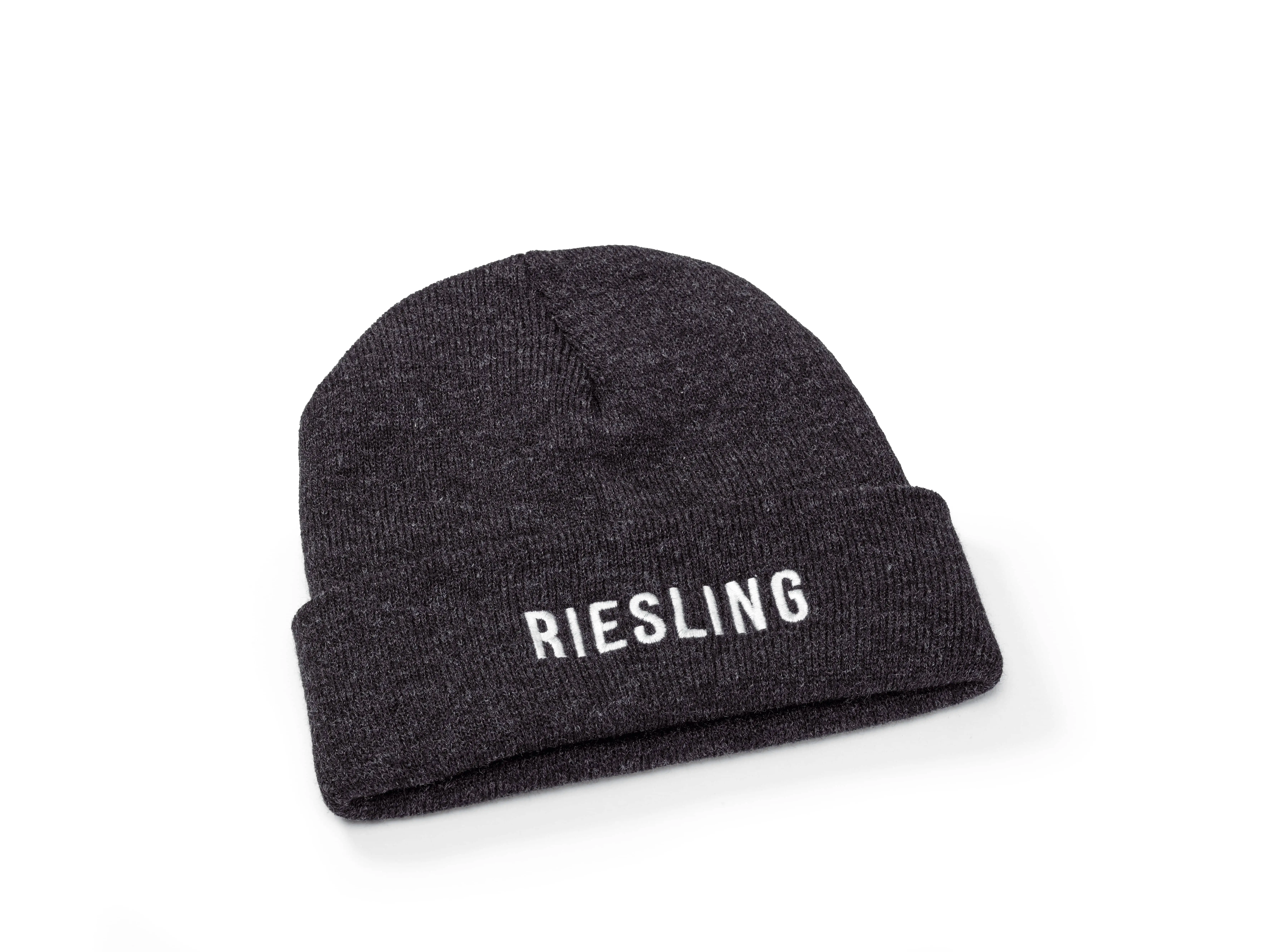 Mütze Beanie Wintermütze schwarz Riesling  Weinhaus Beth Kröv Mosel
