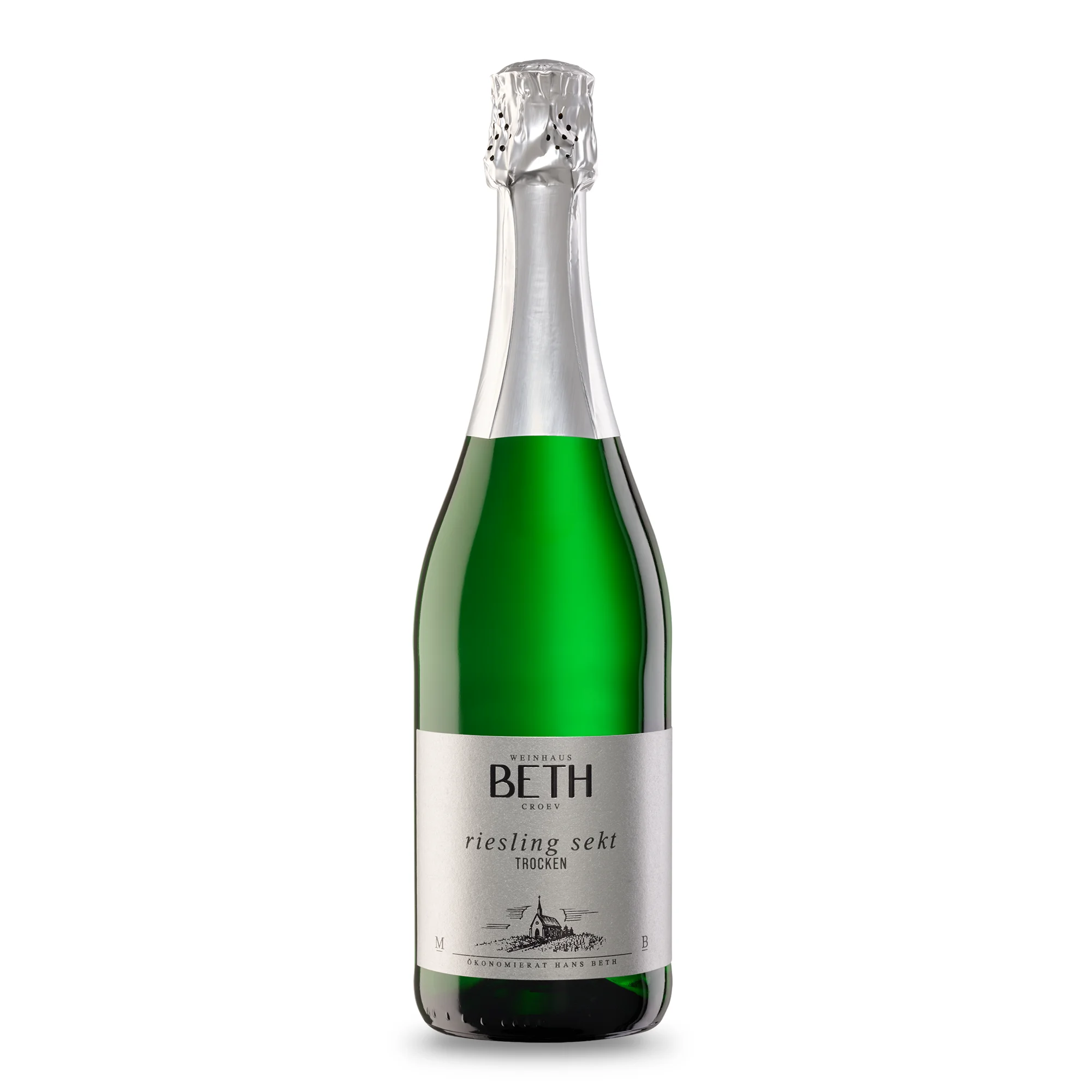 Beth's Mosel-Riesling Sekt trocken von der Mosel, rassiger und erfrischender Genuss mit feiner Perlage - Weinhaus Beth