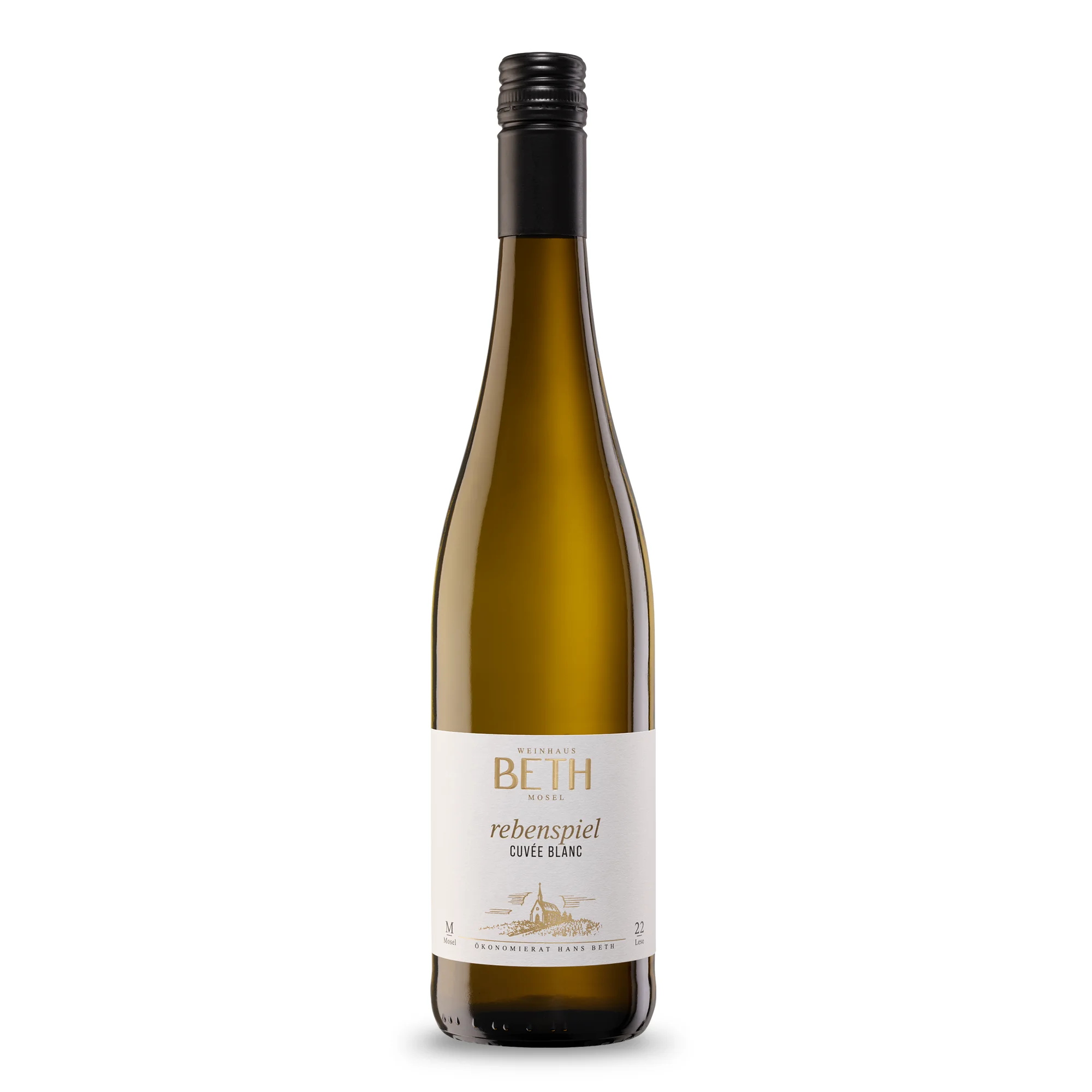 Rebenspiel Cuvée blanc feinherb von der Mosel, harmonischer Weißwein mit dezenter Süße - Weinhaus Beth