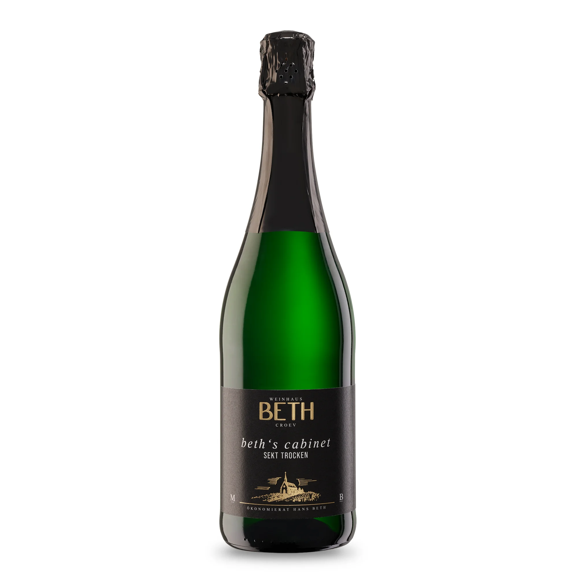 Cabinet Sekt trocken, eleganter Qualitäts-Schaumwein von Weinhaus Beth aus Kröv an der Mosel