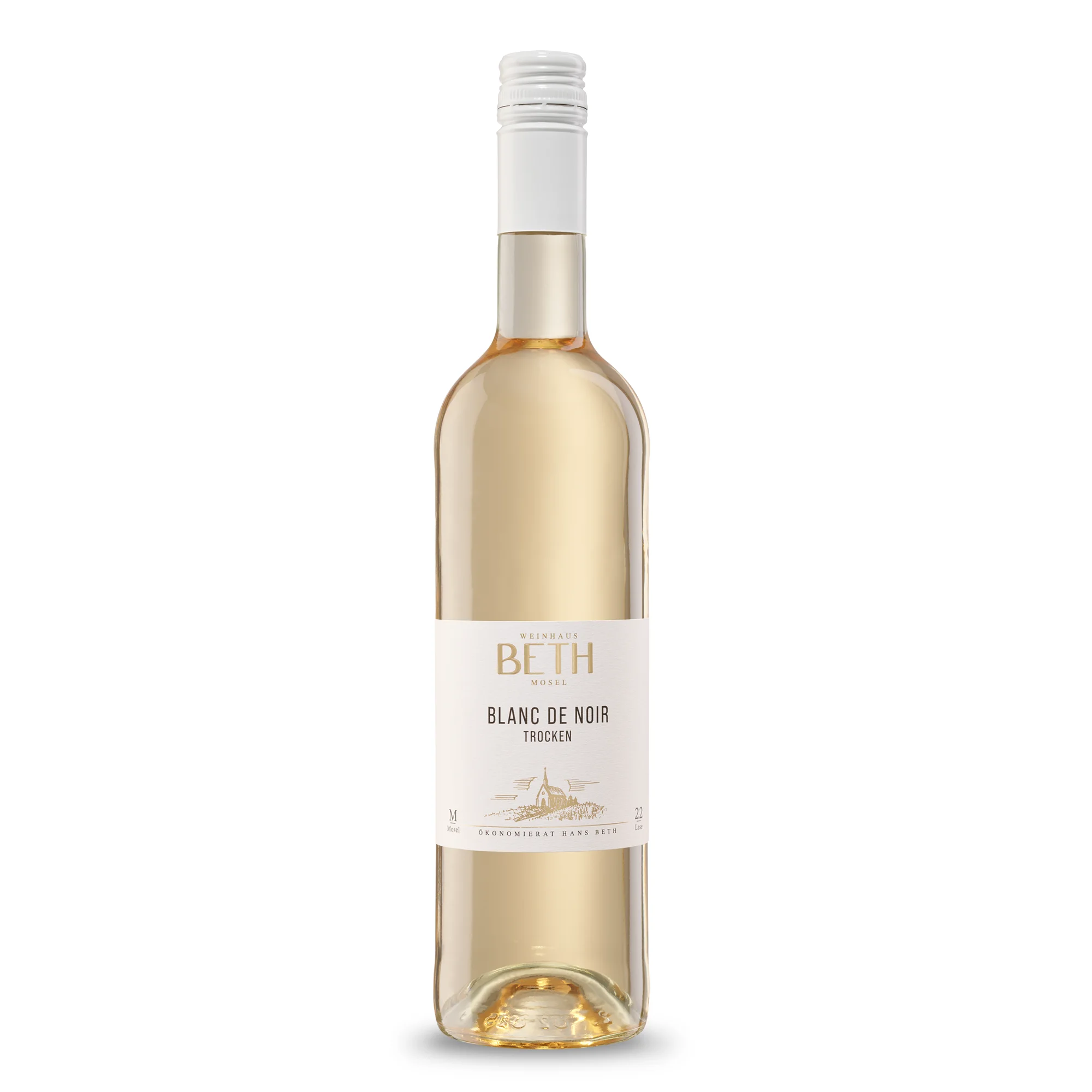 Blanc de Noir trocken, weißgekelterter Wein aus roten Trauben von Weinhaus Beth aus Kröv an der Mosel